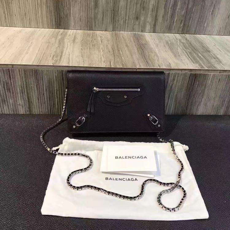 balenciaga巴黎世家黑色链条包