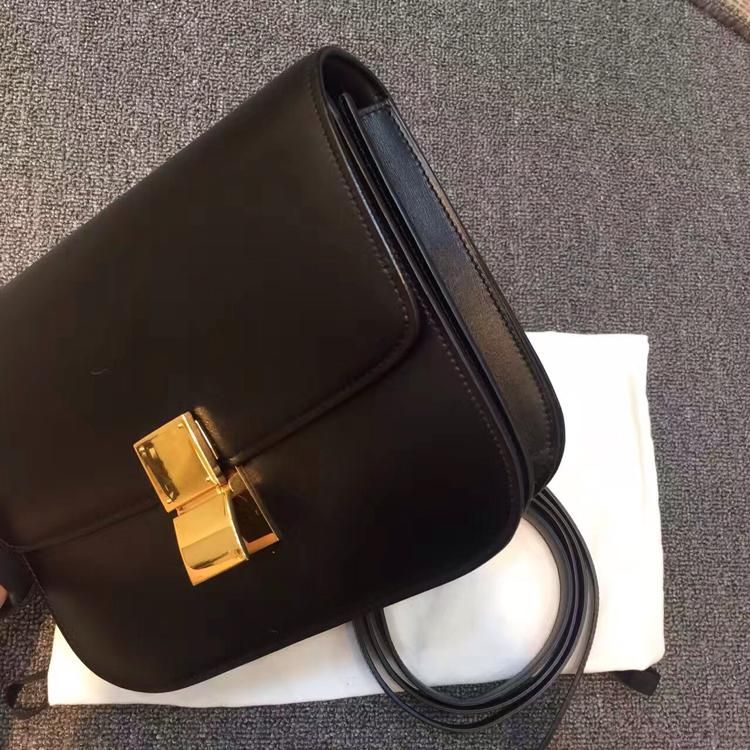 celine 赛琳黑金box中号单肩包