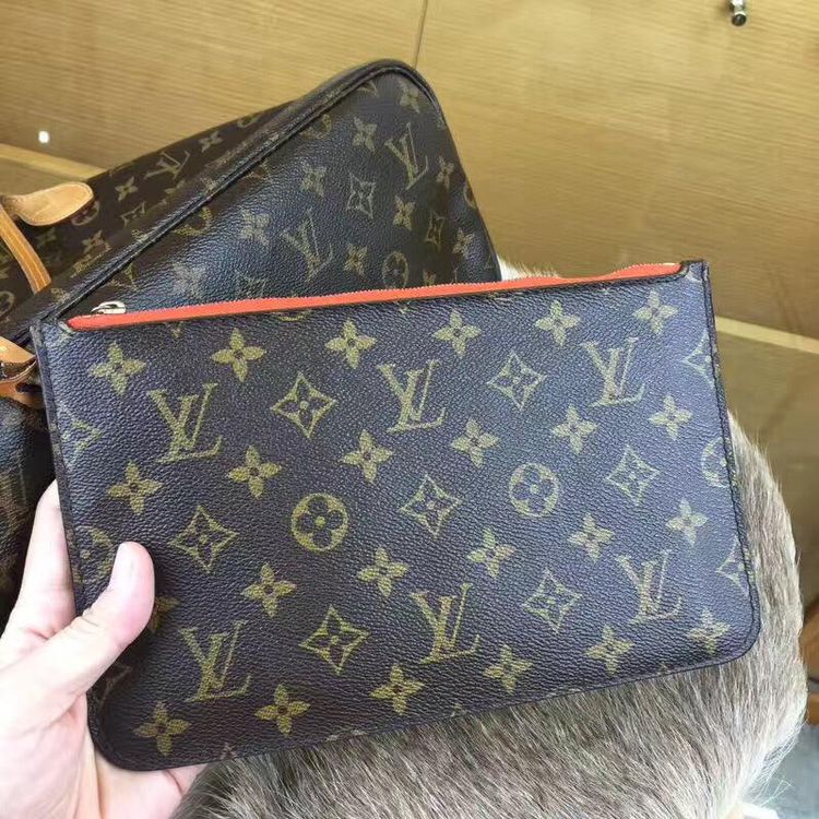 louis vuitton 路易·威登 lv neverfull mm老花子母包