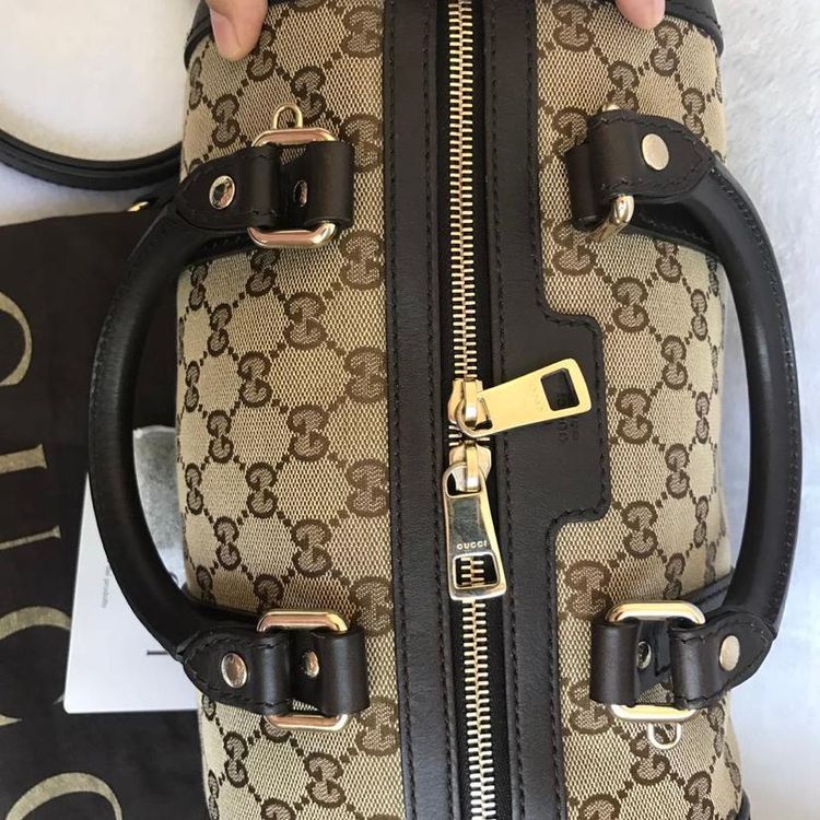 gucci 古驰小号枕头包水桶包经典帆布