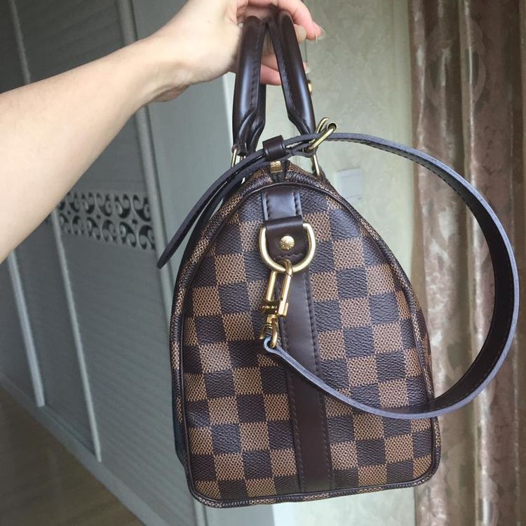 louis vuitton 路易·威登speedy25棋盘格有肩带款包