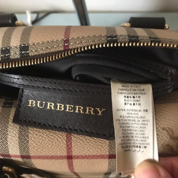 burberry 博柏利格纹波士顿手提包