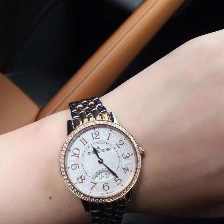 jaeger-lecoultre 积家约会玫瑰金原钻石英女表