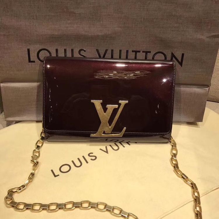 louis vuitton 路易·威登 lv 车厘子漆皮链条包