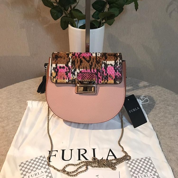 furla 芙拉限量款蛇皮单肩包