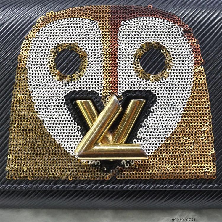 louis vuitton 路易·威登黑色牛皮猫头鹰限量款链条包