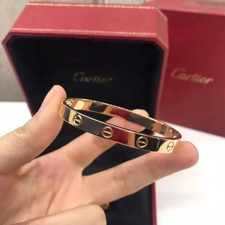 cartier 卡地亚玫瑰金手镯