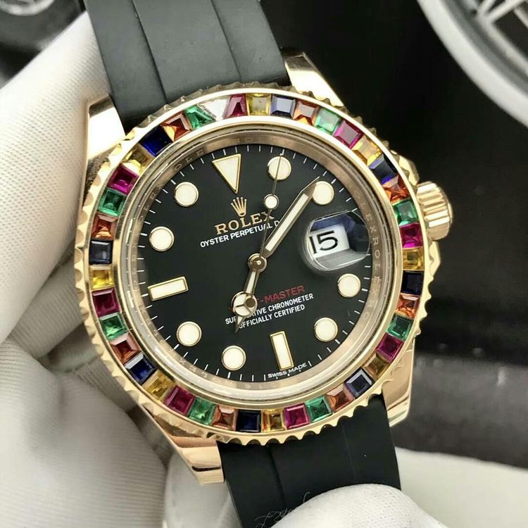 rolex 劳力士可乐圈游艇名仕型玫瑰金自动机械腕表