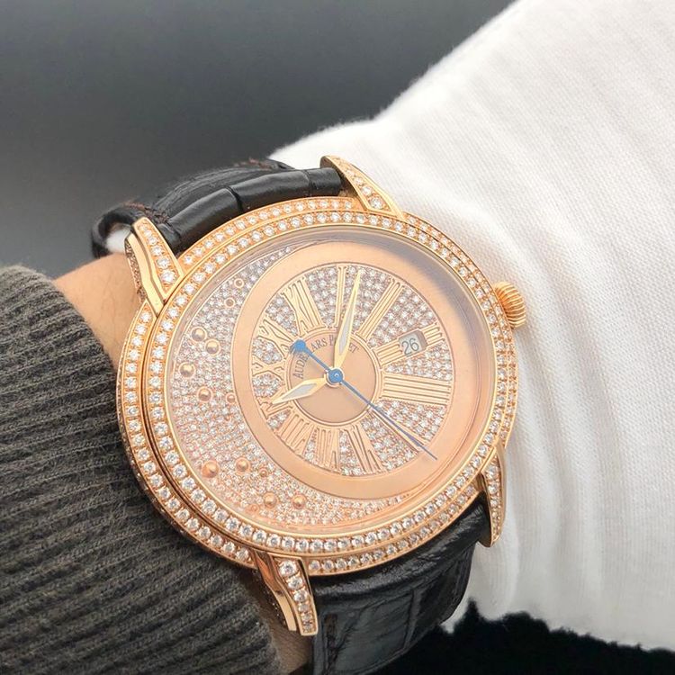 audemars piguet 爱彼千禧后加满天星钻石机械腕表