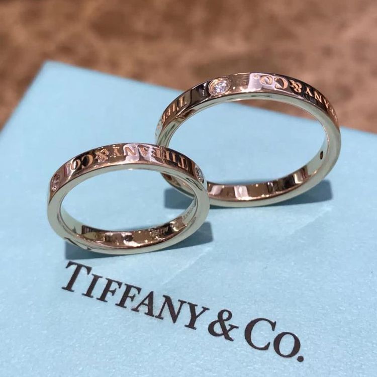 tiffany & co. 蒂芙尼三钻玫瑰金对戒