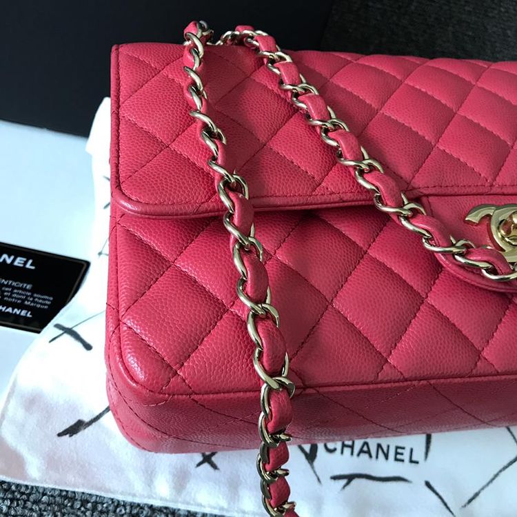 chanel 香奈儿cf中号链条单肩包