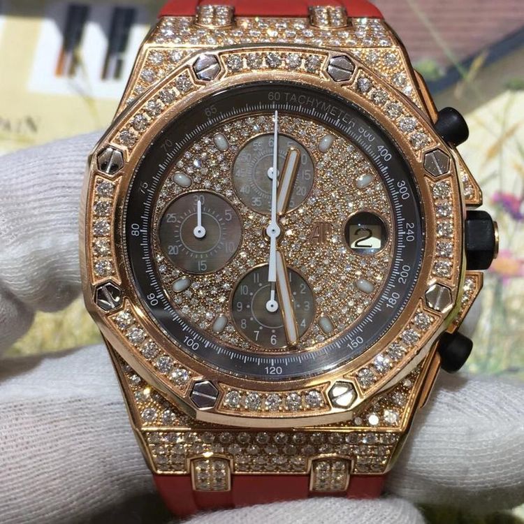 audemars piguet 爱彼25940后镶钻男士机械表