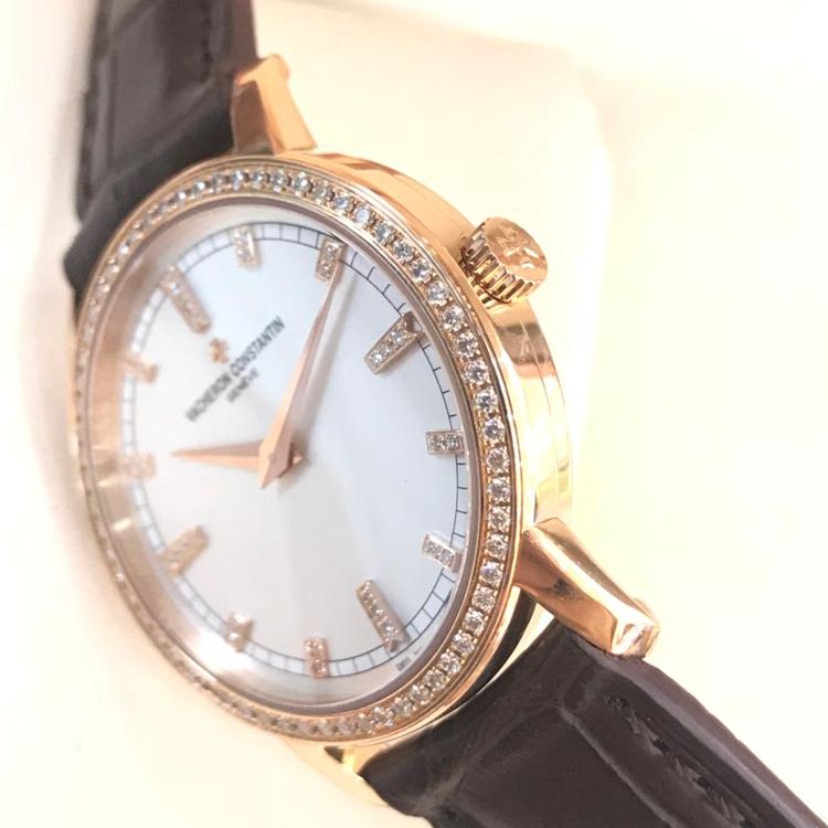 vacheron constantin 江诗丹顿传袭女士玫瑰金石英表