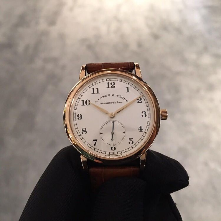 a.lange&shne 朗格1815系列18k玫瑰金小三针手动机械男表