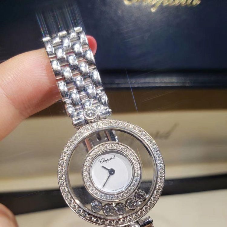 chopard 萧邦白金快乐钻石英表