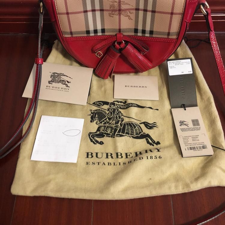 burberry 博柏利战马格子马鞍包