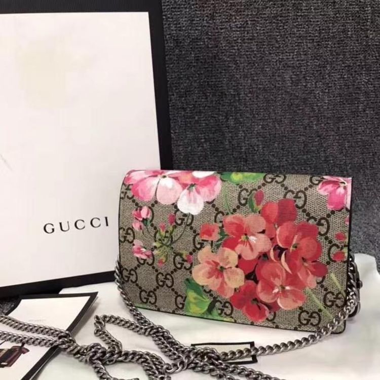 gucci 古驰花卉单肩包