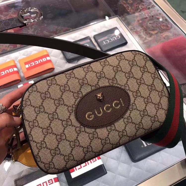 gucci 古驰小虎头豹子头相机单肩包