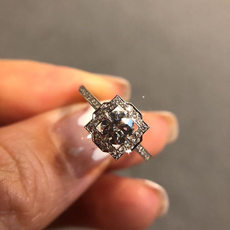 钻石harrywinston海瑞温斯顿 belle系列钻石戒指