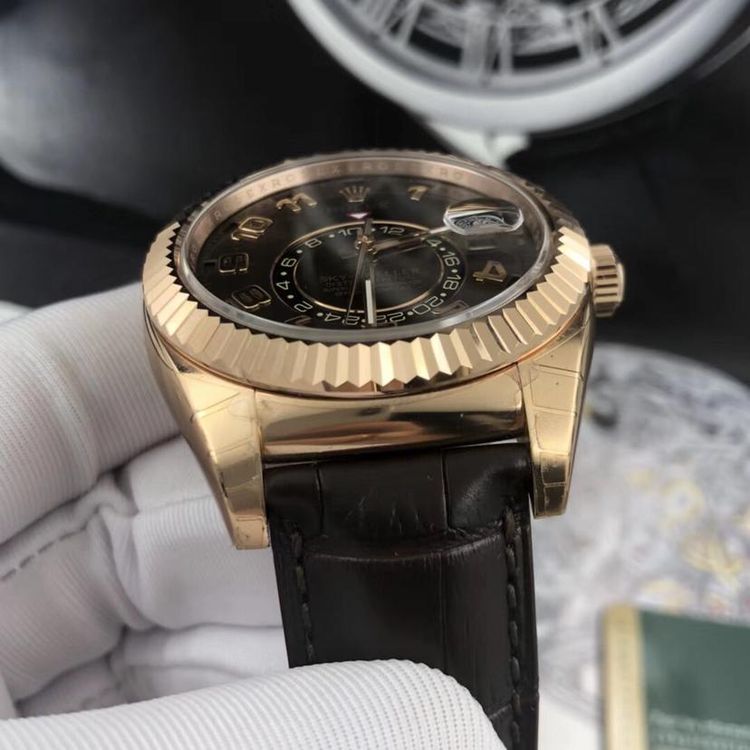 rolex 劳力士天行者326938玫瑰金咖啡面机械表