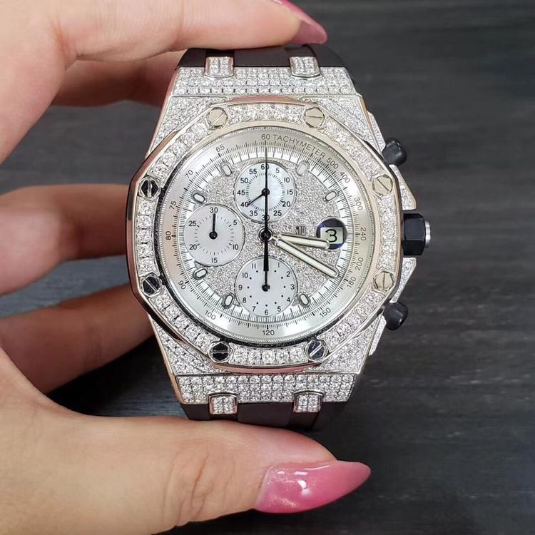 audemars piguet 爱彼满天星后镶钻石皇家橡树系列机械表