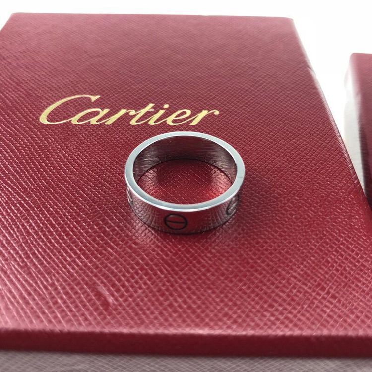 cartier 卡地亚750白金戒指
