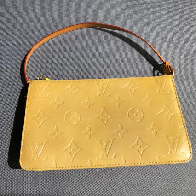 louis vuitton 路易·威登漆皮麻将包手提包