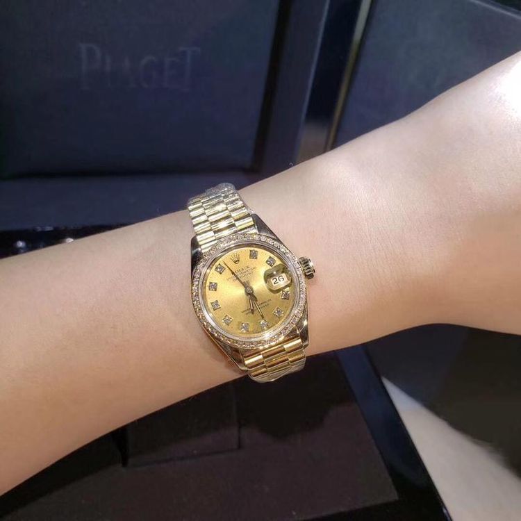 rolex 劳力士女款18k全金机械表