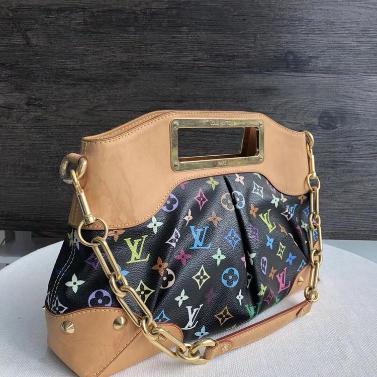 louis vuitton 路易·威登 lv 经典黑三彩 链条judy 可以手拎肩背