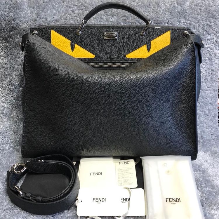 fendi 芬迪小怪兽peekaboo大号男士公文包