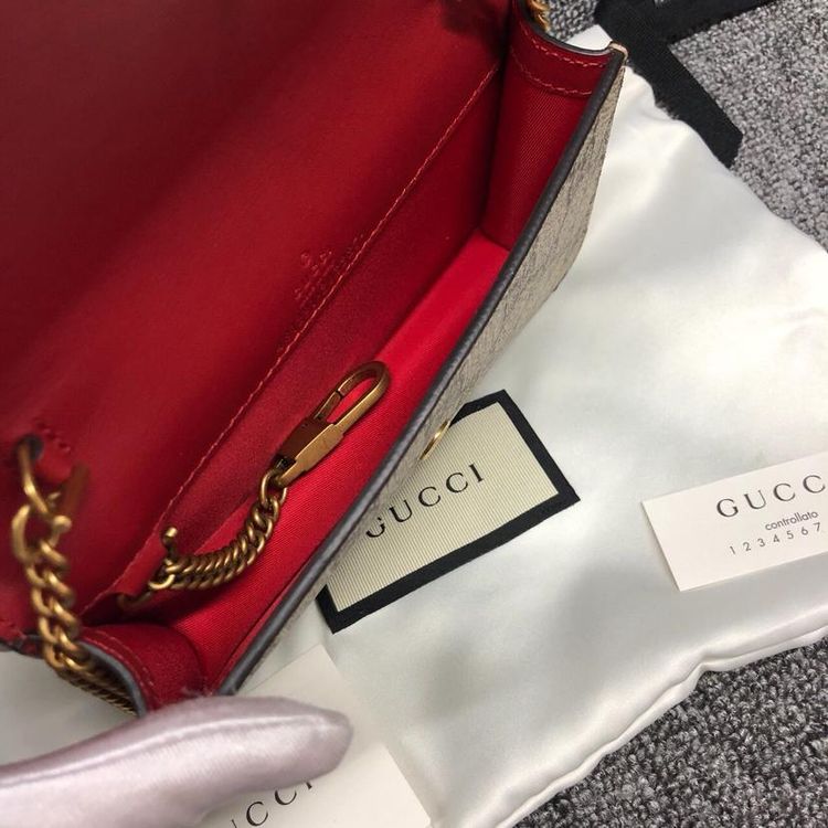 gucci 古驰樱桃woc链条单肩包