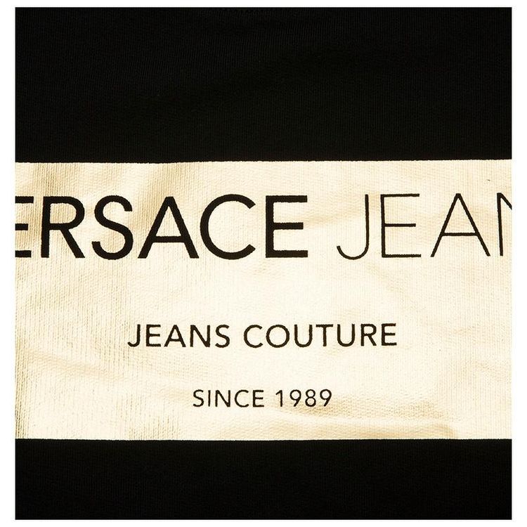 versace jeans烫金logo字母图案装饰纯棉男士卫衣