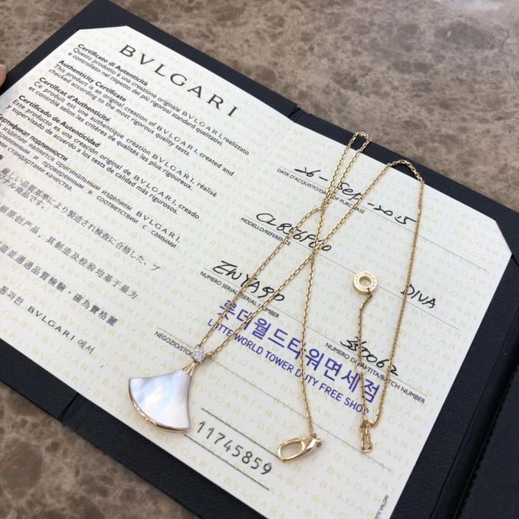 bvlgari 宝格丽大号扇贝项链