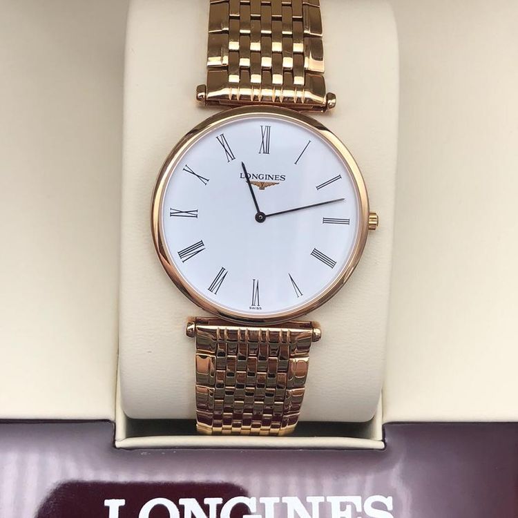 longines 浪琴玫瑰金女士石英表