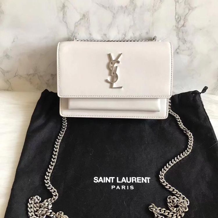 saint laurent paris 圣罗兰白色单肩包