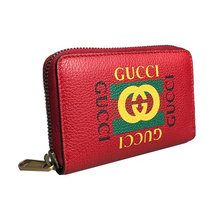 gucci 古驰logo皮革手拿包