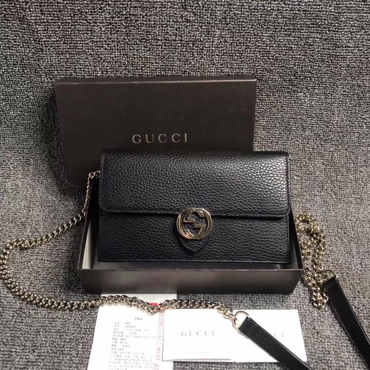 gucci 古驰黑色woc单肩包