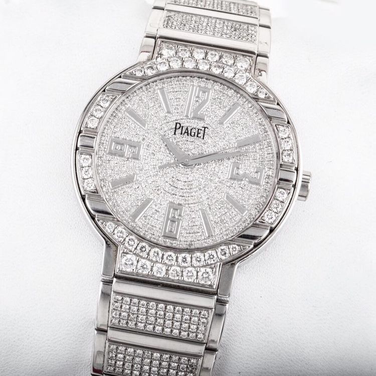 piaget 伯爵polo系列白金后钻机械表