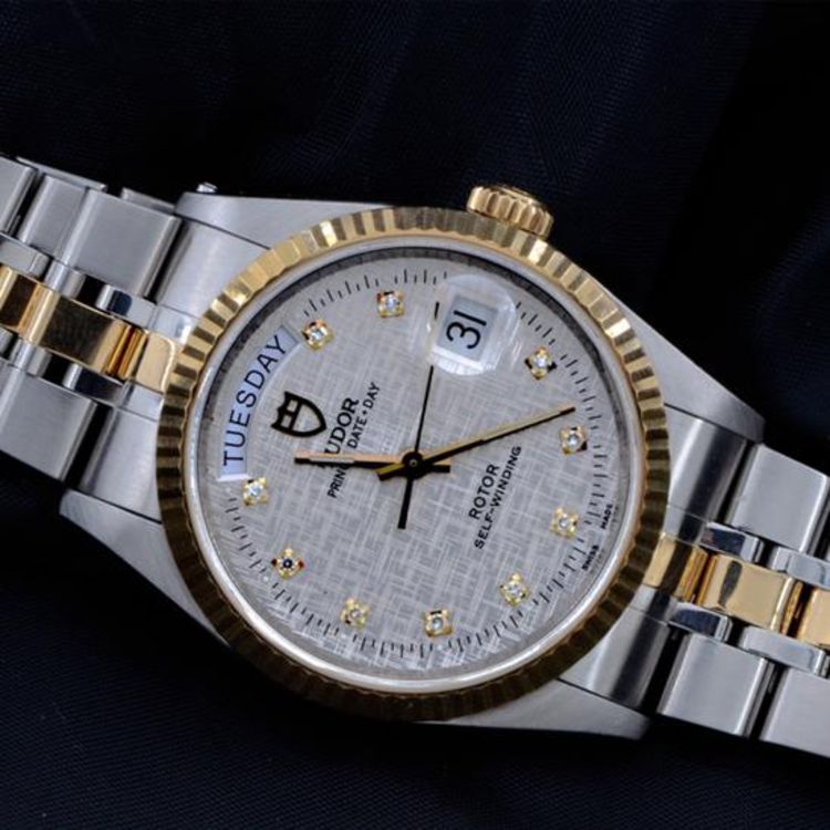 tudor 帝舵 帝舵王子系列76213 双历功能 18k黄金/钢机械表