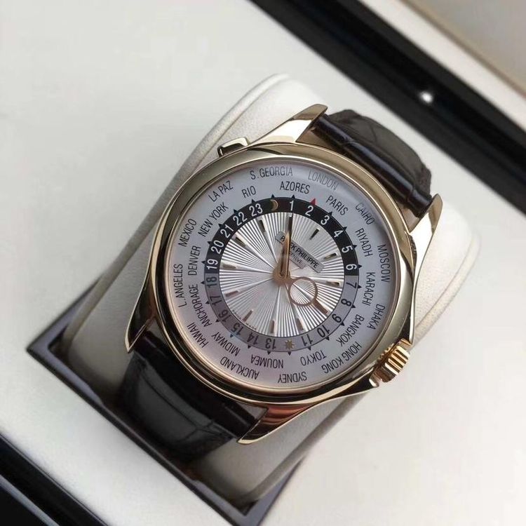 patek philippe 百达翡丽复杂功能计时18k玫瑰金机械表