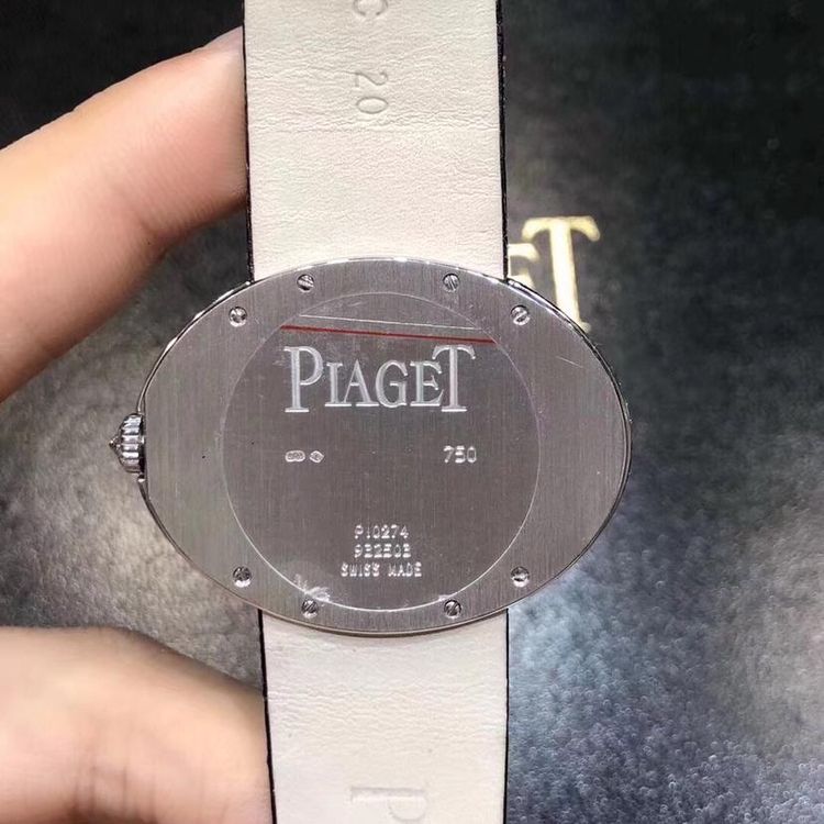 piaget 伯爵经典limelight系列翻转18k白金钻石石英表