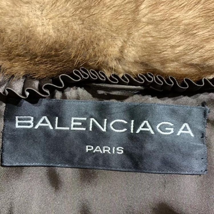 balenciaga 巴黎世家女士貂皮草大衣