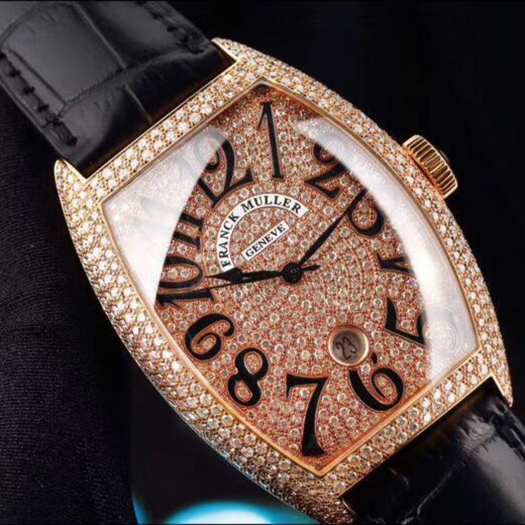 franck muller 法兰克穆勒18k玫瑰金满天星8880 b c dt后镶钻自动机械