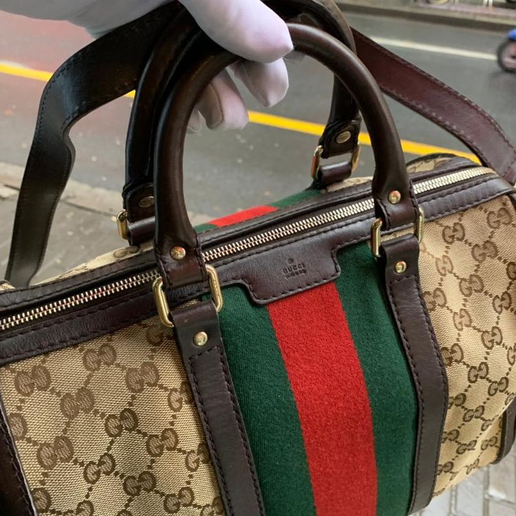 gucci 古驰波士顿枕头手提包