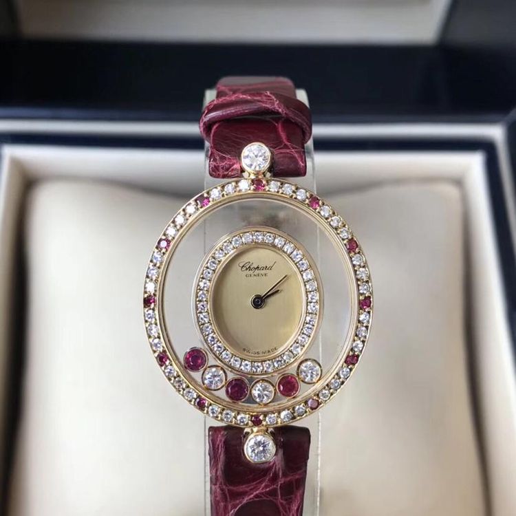 chopard 萧邦快乐钻石系列18k金原钻石英女表