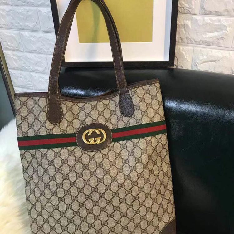 gucci 古驰老花托特包