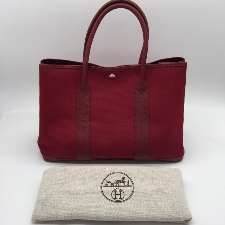 hermès 爱马仕中号36花园包银扣手提包