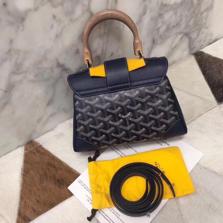 goyard 戈雅mini西贡深海蓝手提包