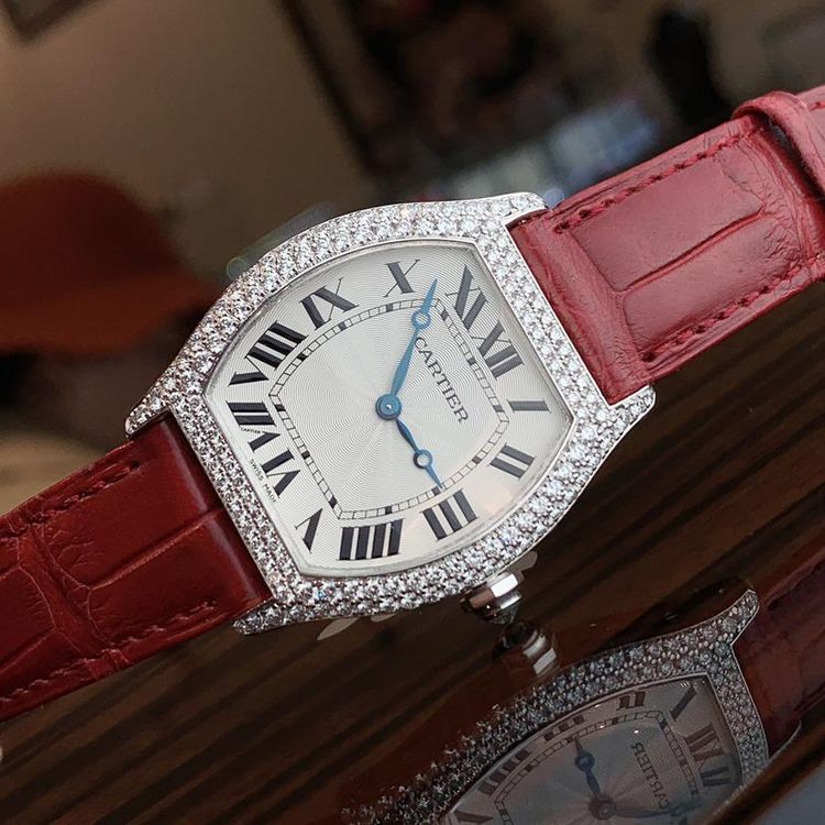 cartier 卡地亚龟型系列wa503851白金原镶钻手动机械女表