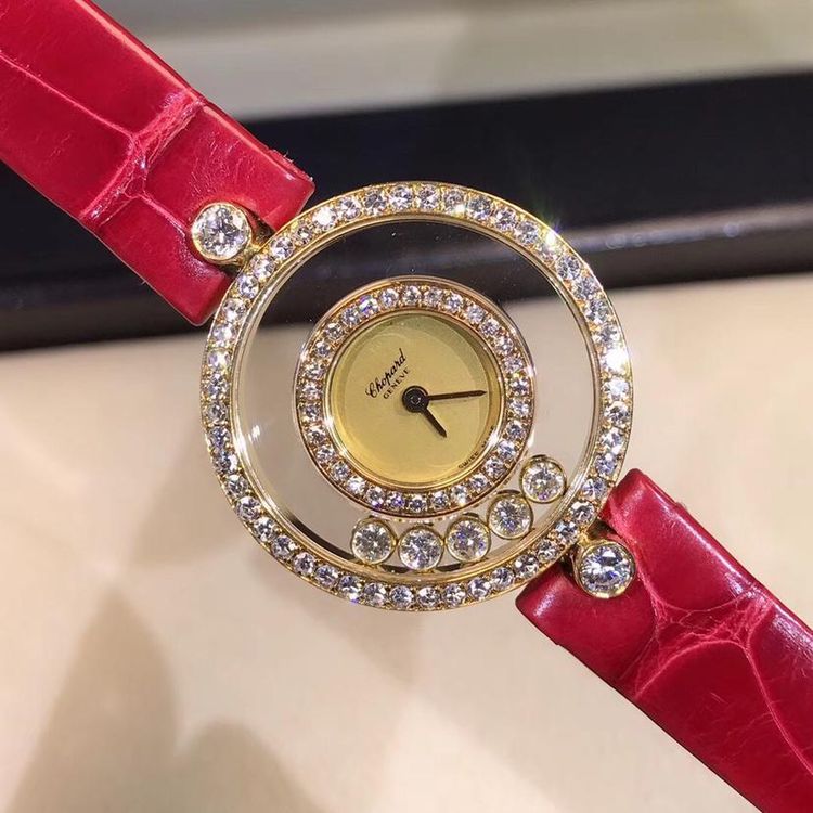 chopard 萧邦快乐钻石系列18k金原钻石英女表